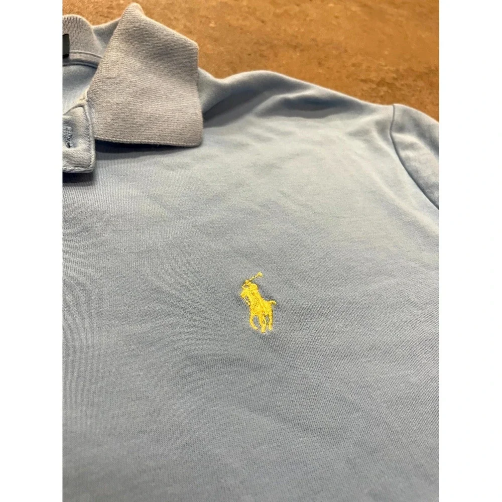 Polo Ralph Lauren Golf Polo Shirt Mens Large Light Blue Cotton Embroidered Logo‎